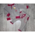 Grubsze spodnie - szare z różem 